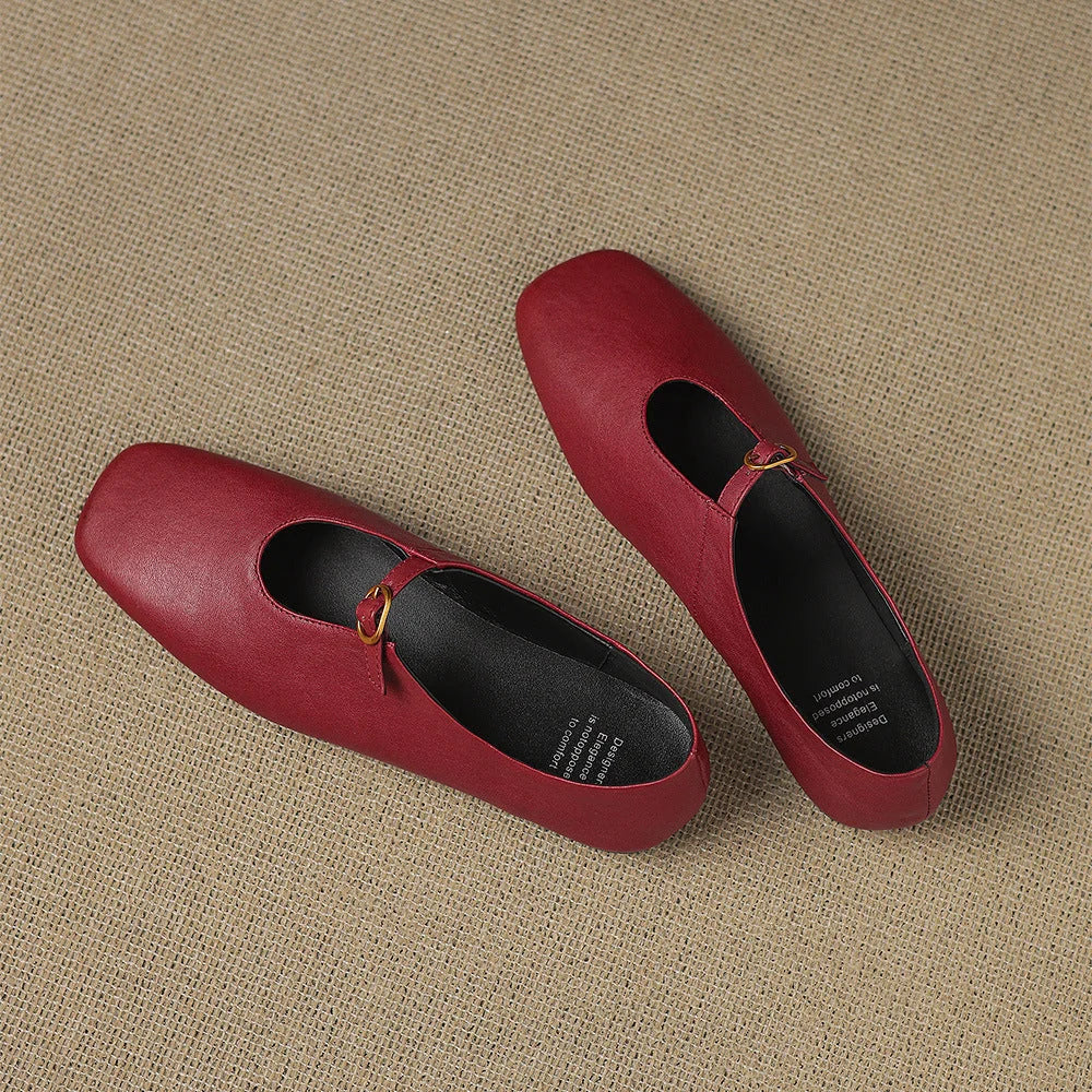 Elspeth | High-Vamp Mary Jane Flats