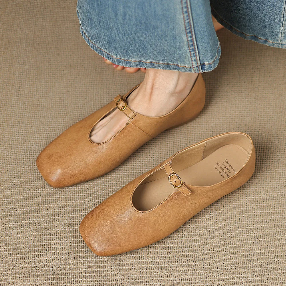 Elspeth | High-Vamp Mary Jane Flats
