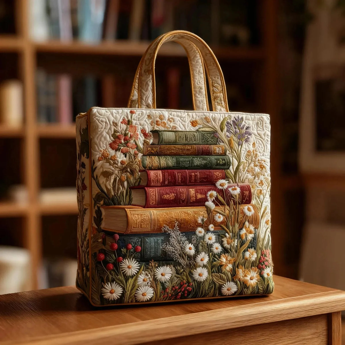 Elvira | Artisan Floral Quilted Tote