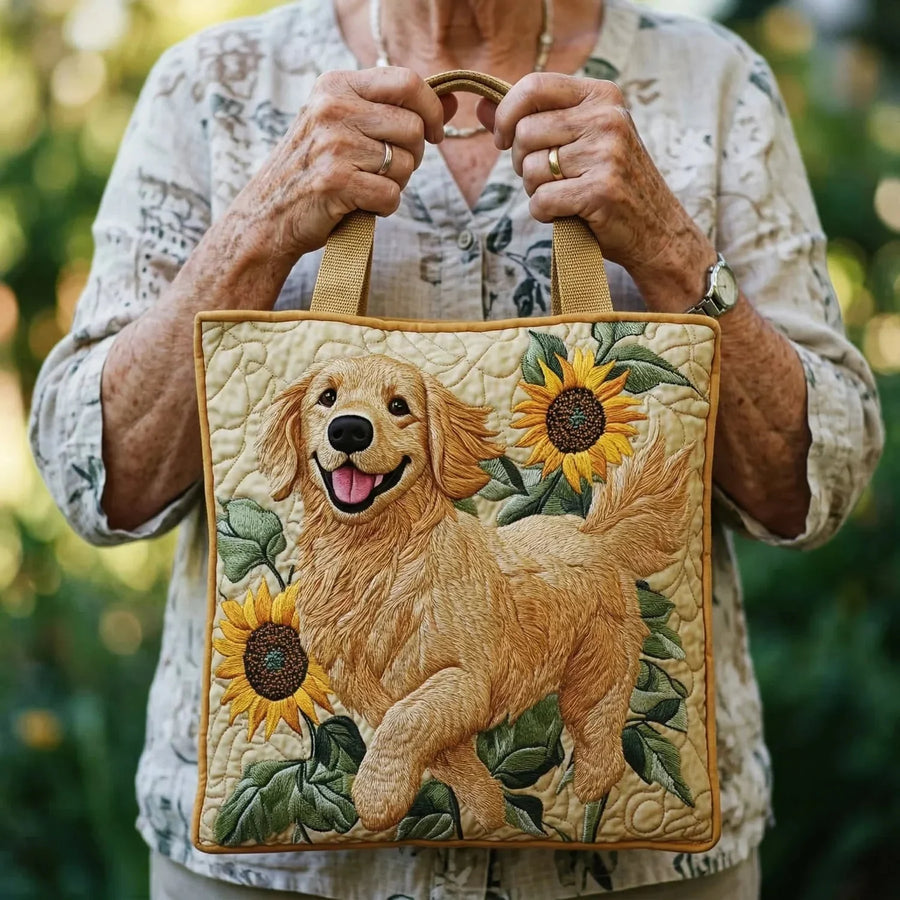 Emily | Golden Retriever Quilted Tote