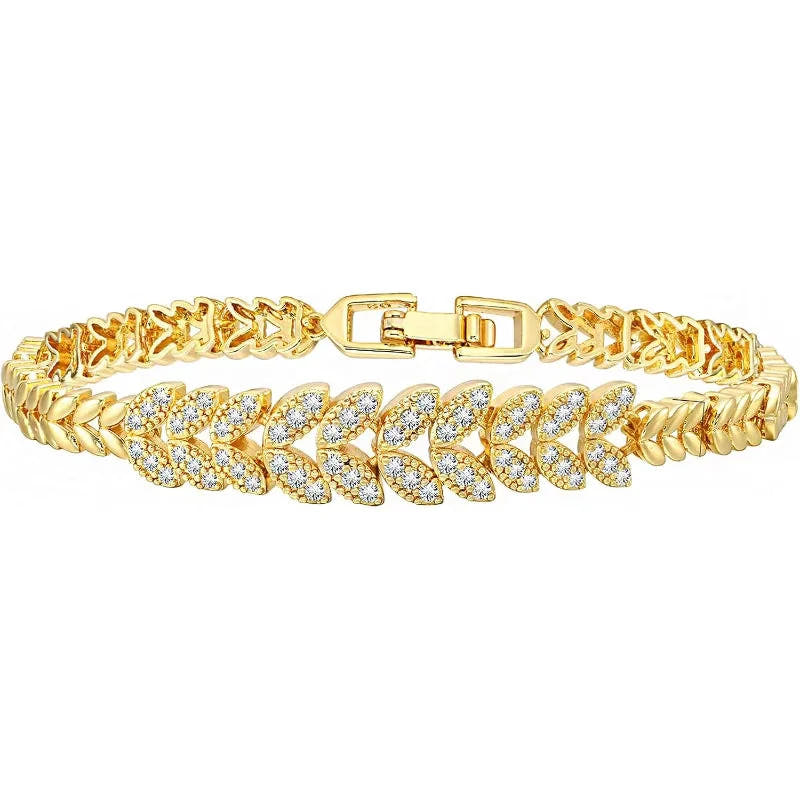 Everleaf Tennis Bracelet | Gold