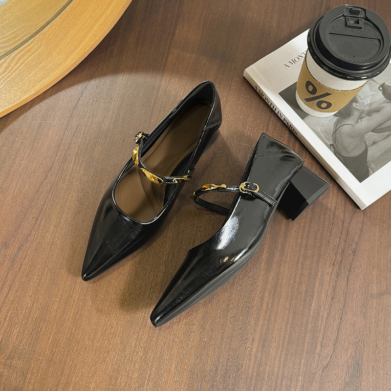Eloria Lambskin Mary Janes