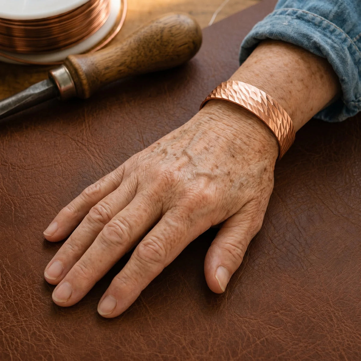 Facet Copper Bracelet