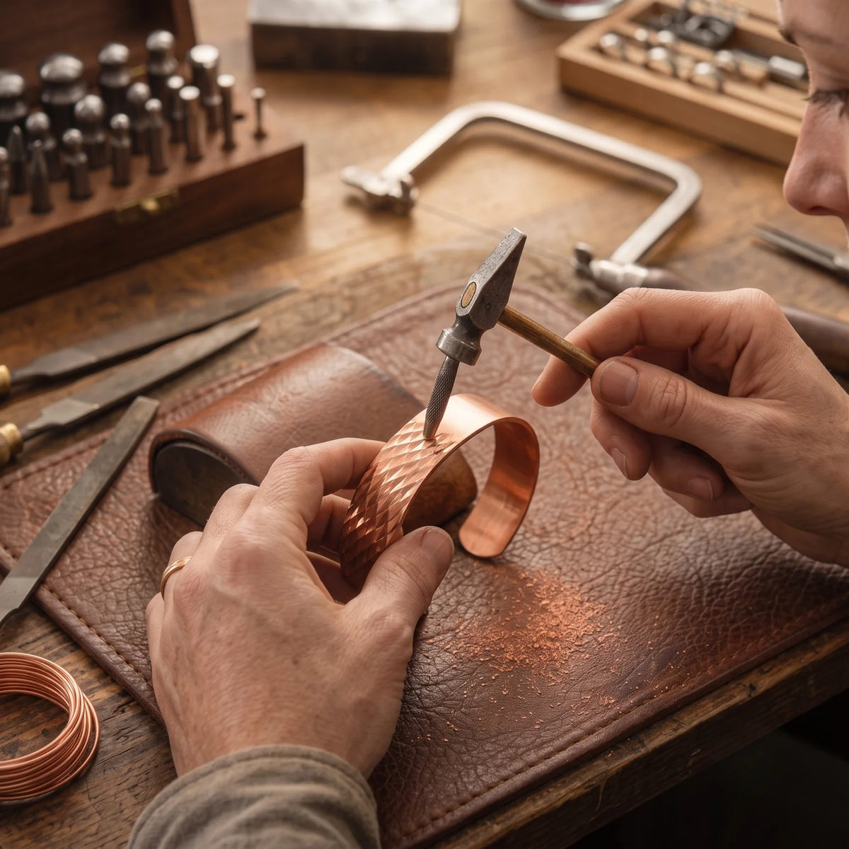 Facet Copper Bracelet