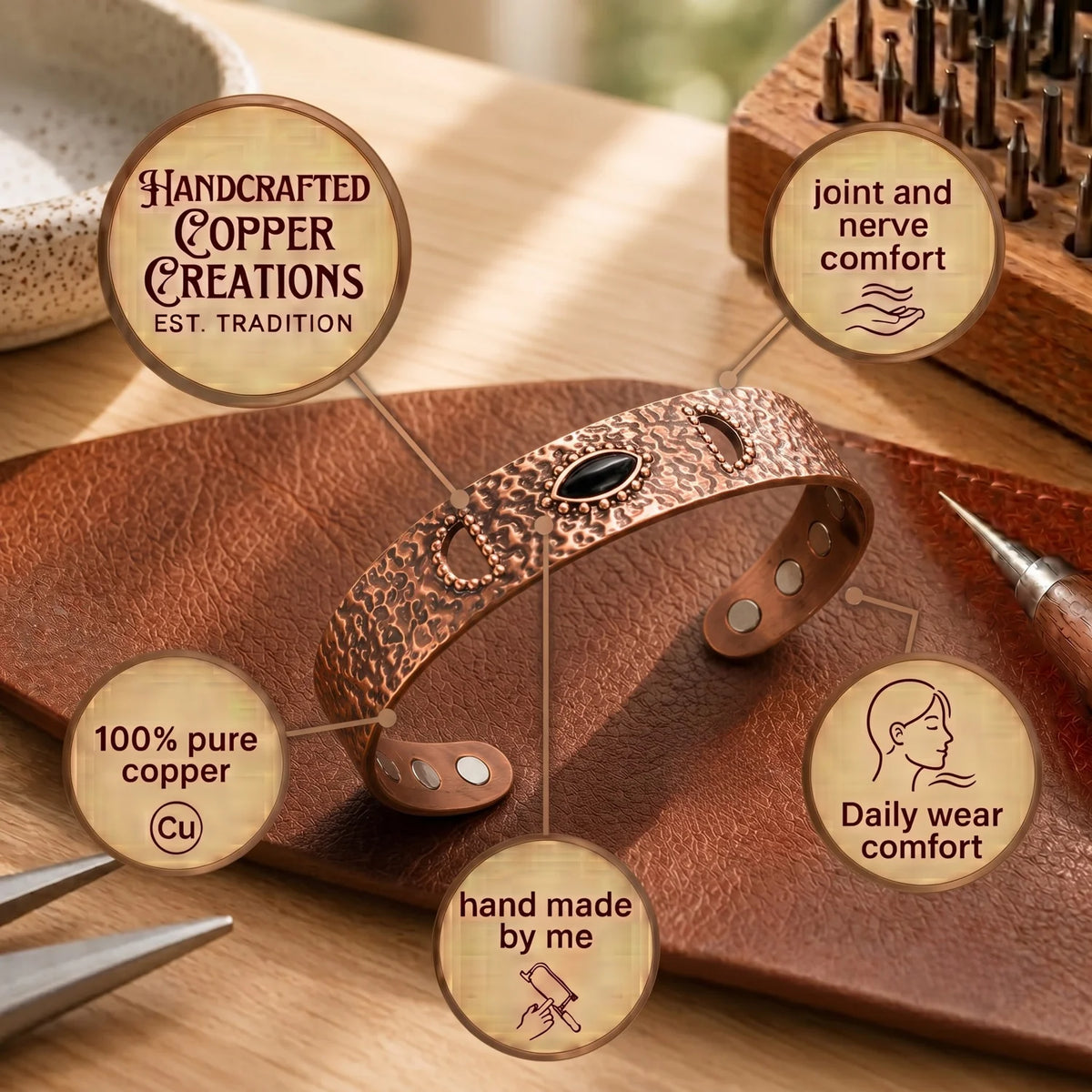 Flint Copper Bracelet