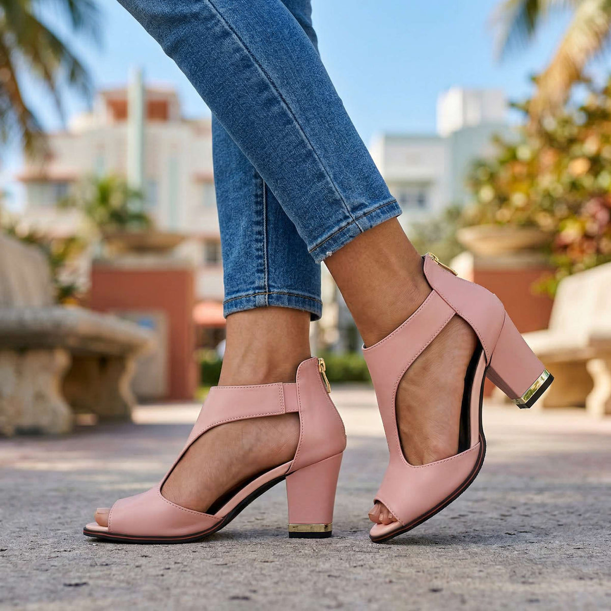Angelina | Comfort Block Heels