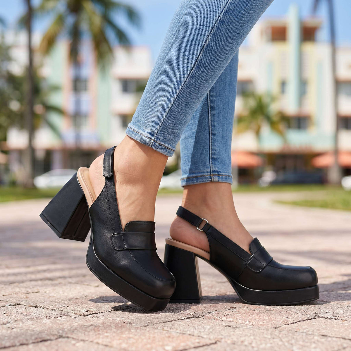 Elysia | Comfort Slingback Heels