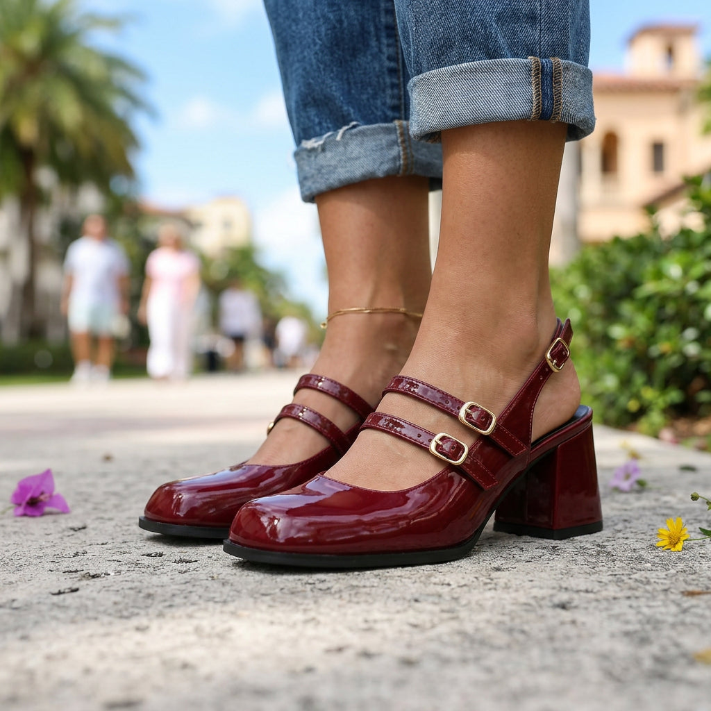 Alethea | Comfort Slingback Heels