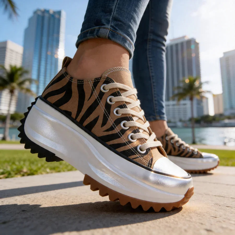 Stephanie | Platform Lace-Up Sneakers