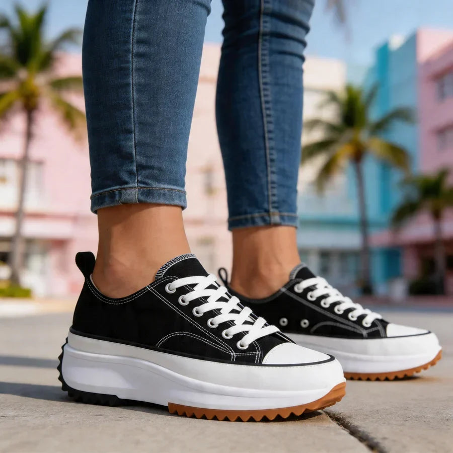 Stephanie | Platform Lace-Up Sneakers