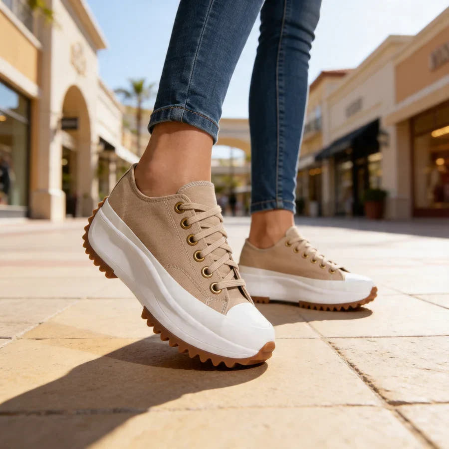 Stephanie | Platform Lace-Up Sneakers