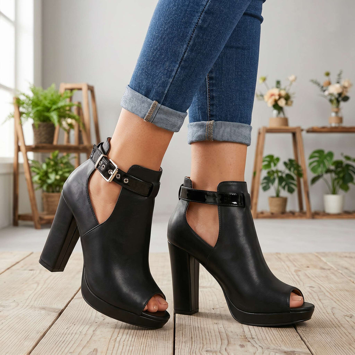 Glenna | Comfort Block Heels