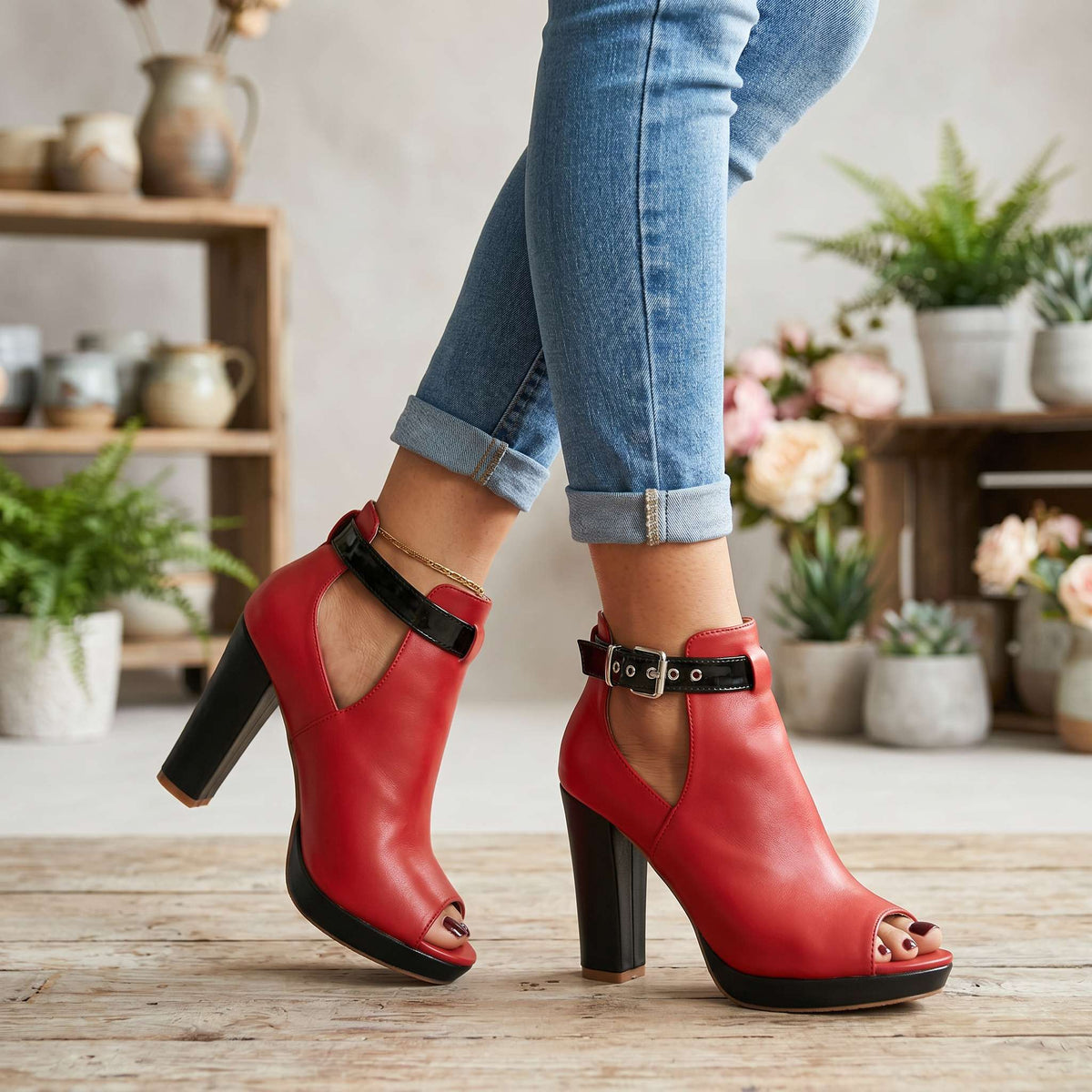 Glenna | Comfort Block Heels