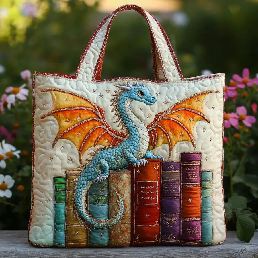Gemma | Emerald Dragon Quilted Tote