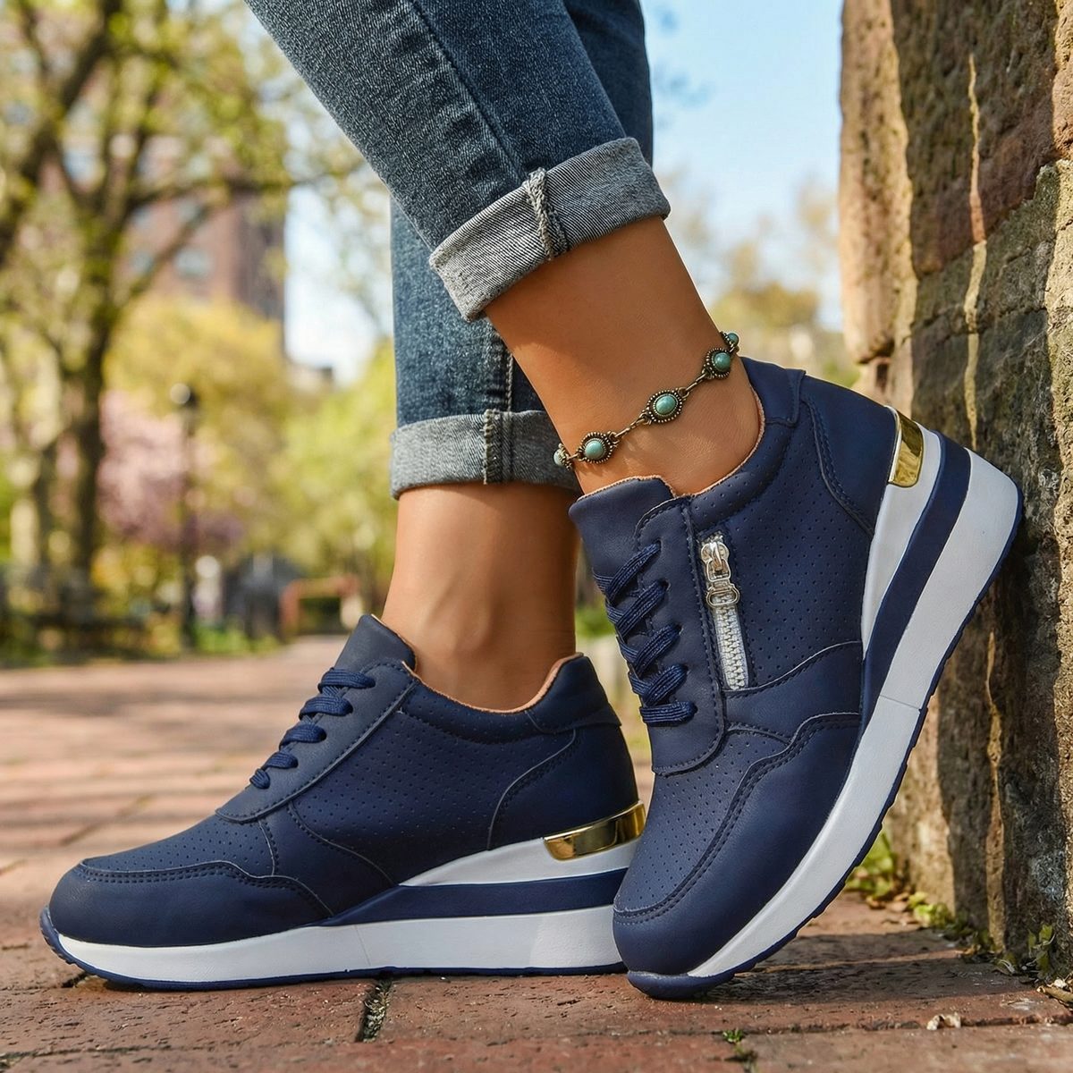 Adelind | Comfort Wedge Sneakers