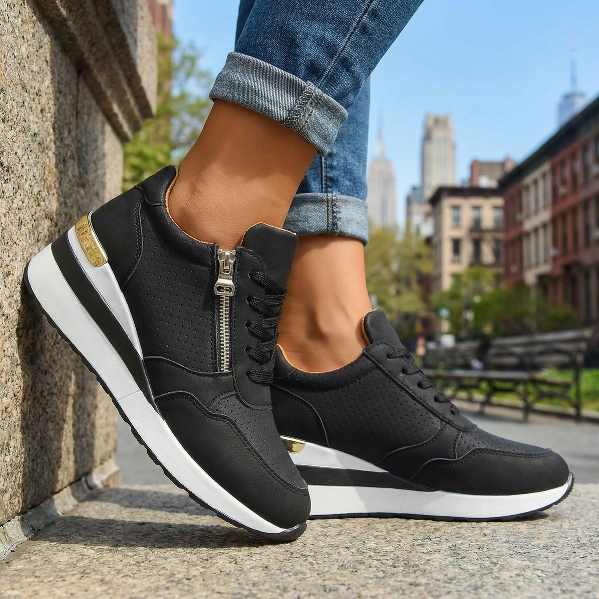 Adelind | Comfort Wedge Sneakers