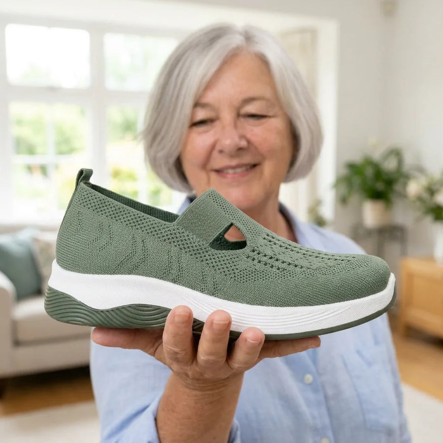 Gisela | Roomy Knit Slip-On Shoes