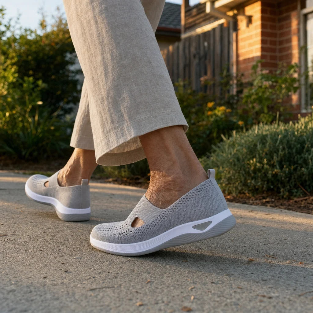 Gisela | Roomy Knit Slip-On Shoes