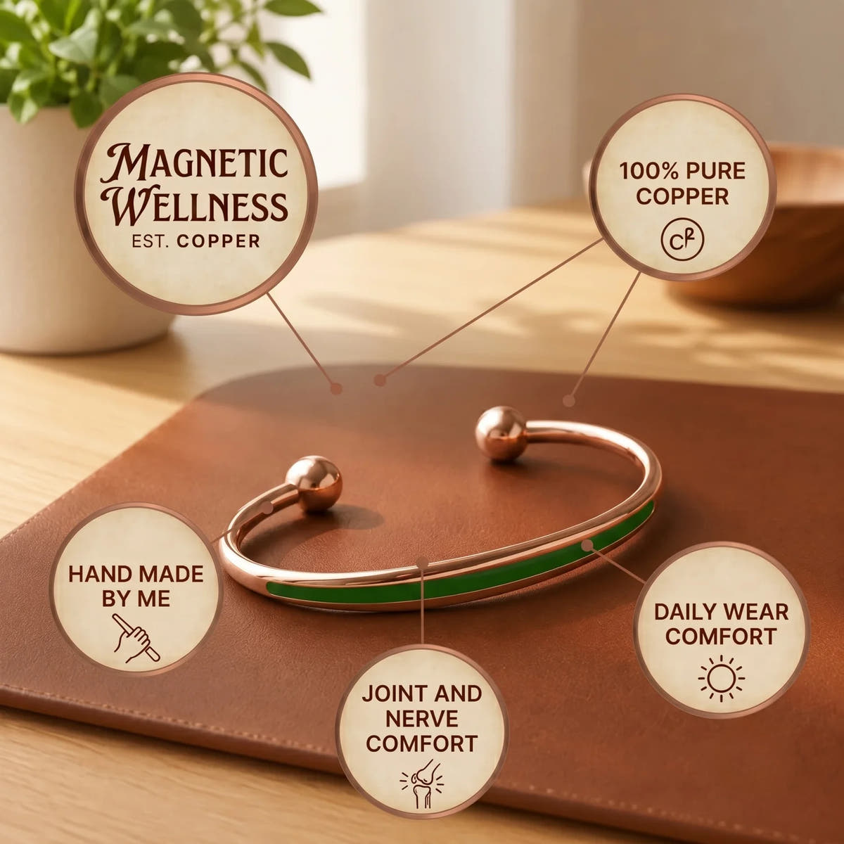 Globe Copper Bracelet