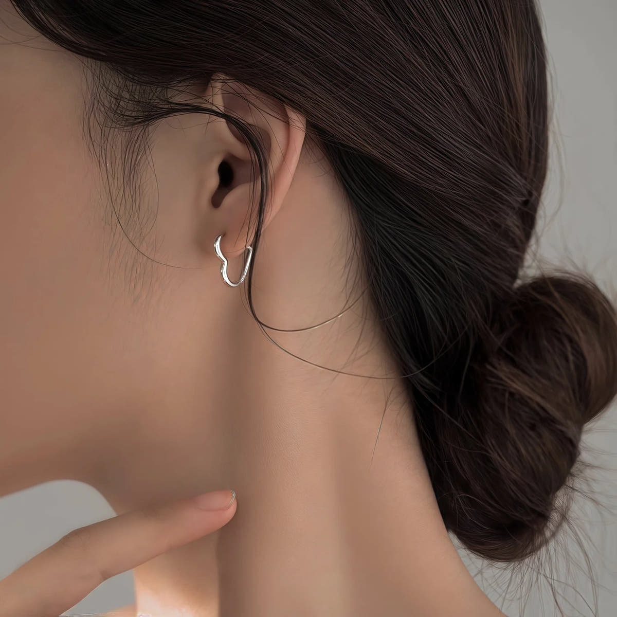 Golden Heart Earrings in Stainless Steel