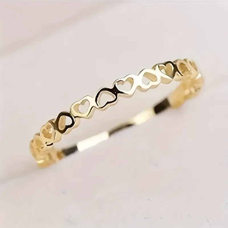 Golden Hearts Ring