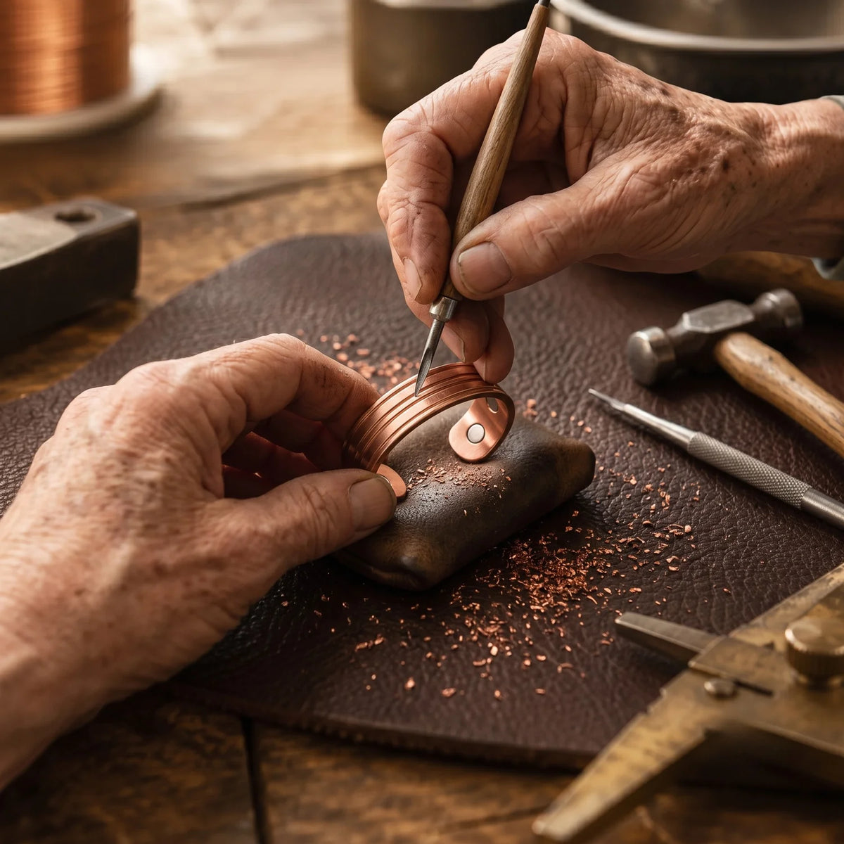 Groove Copper Ring