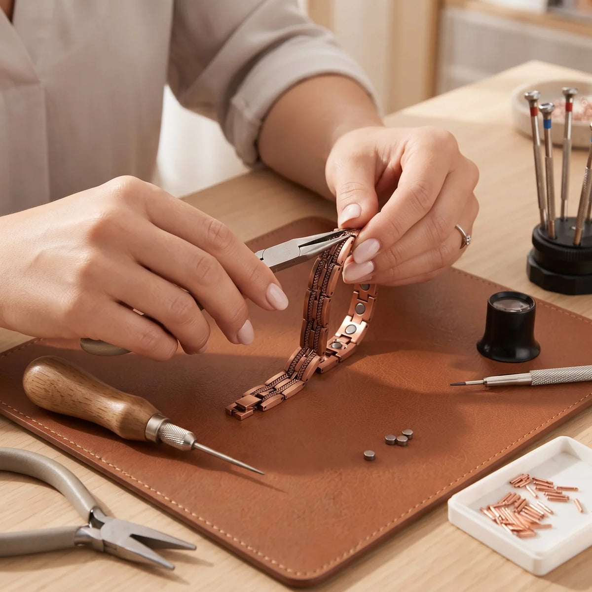 Hatch Men's Copper Bracelet