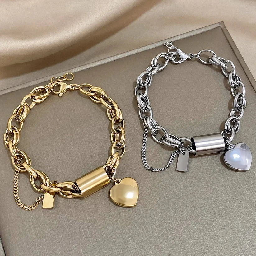 Heartened Chunky Bracelet | Gold