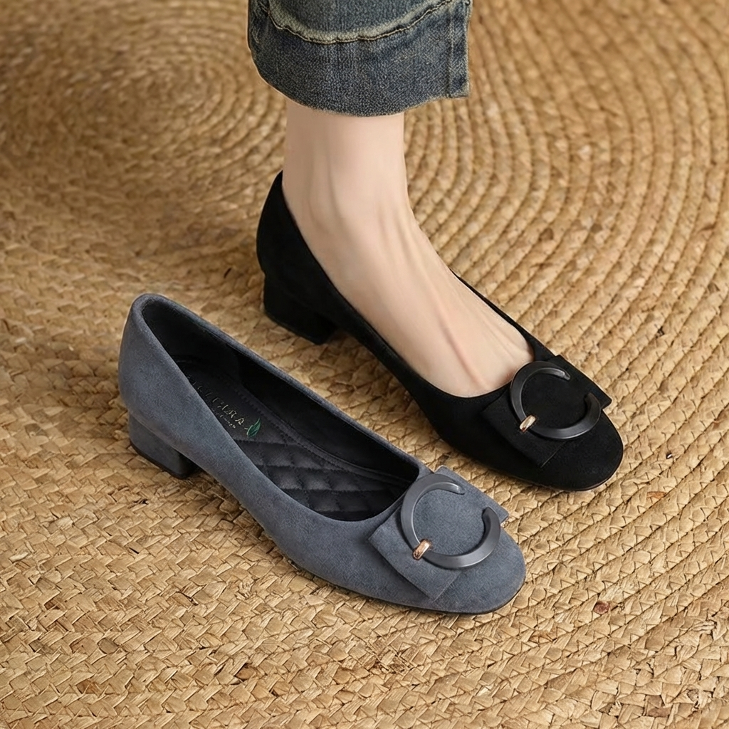 Rose Suede Flats