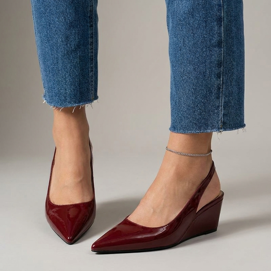 Audrina | Comfort Slingback Wedges