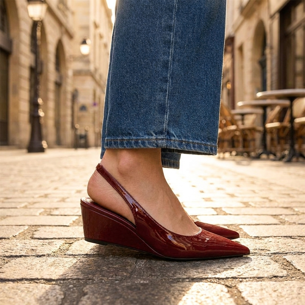 Audrina | Comfort Slingback Wedges