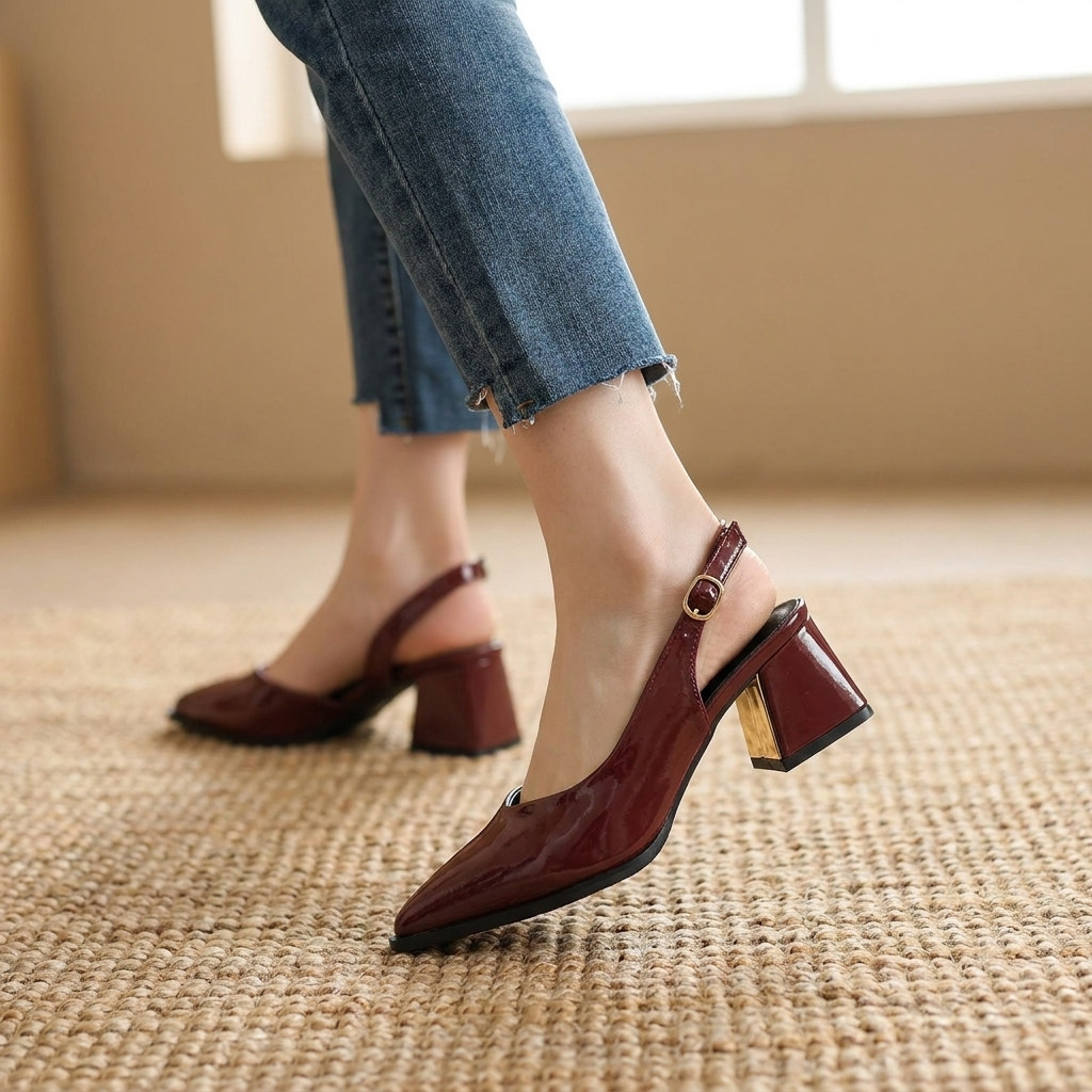 Arya | Comfort Slingback Heels