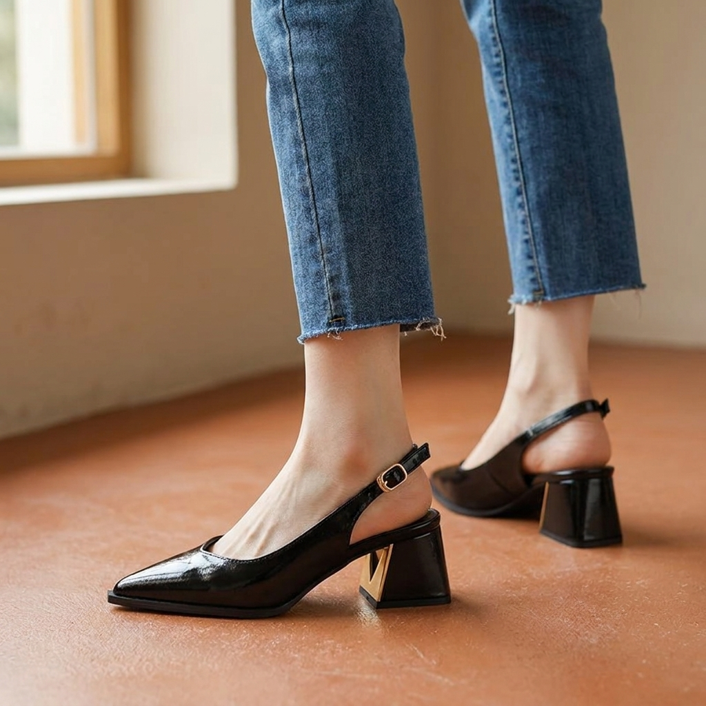 Arya | Comfort Slingback Heels