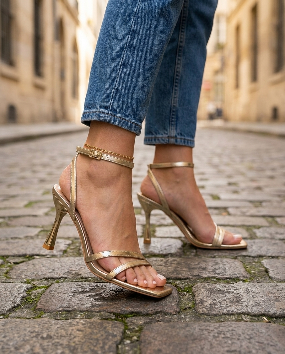 Cyra | Comfort Ankle Strap Heels