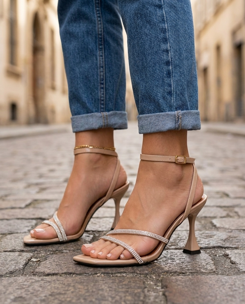 Carlota | Comfort Rhinestone Heels