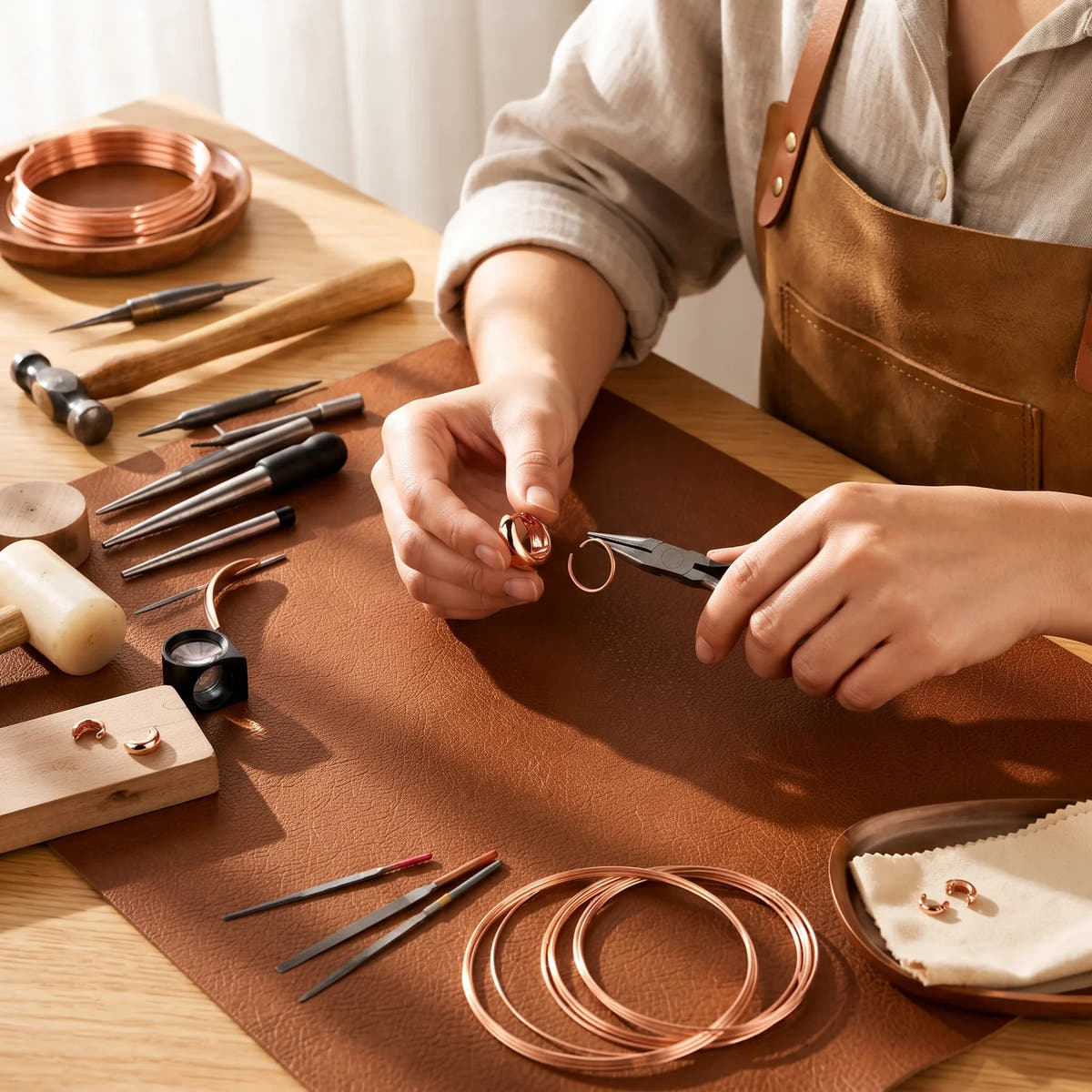 Hull Copper Earrings