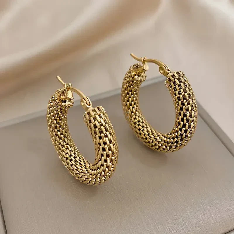 Golden Tide Hoop Earrings | Gold