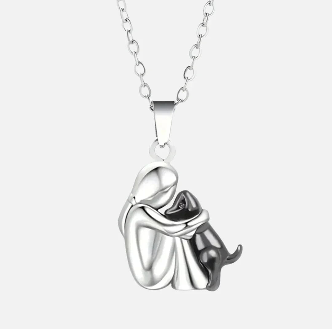 Embrace Dog Pendant Necklace – A Symbol of Love & Loyalty
