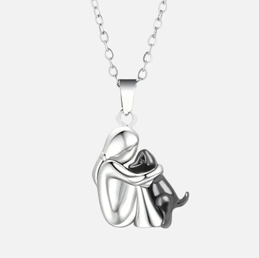 Embrace Dog Pendant Necklace – A Symbol of Love & Loyalty