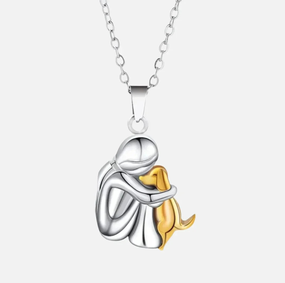 Embrace Dog Pendant Necklace – A Symbol of Love & Loyalty
