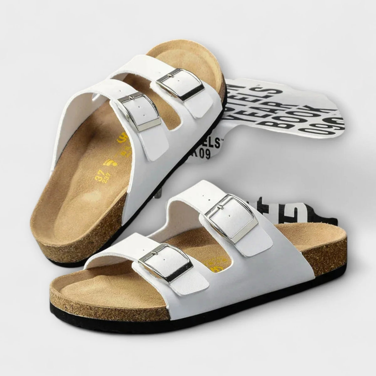Jazmiel | Double-Buckle Cork Sandals