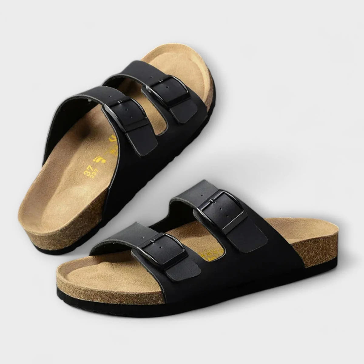 Jazmiel | Double-Buckle Cork Sandals