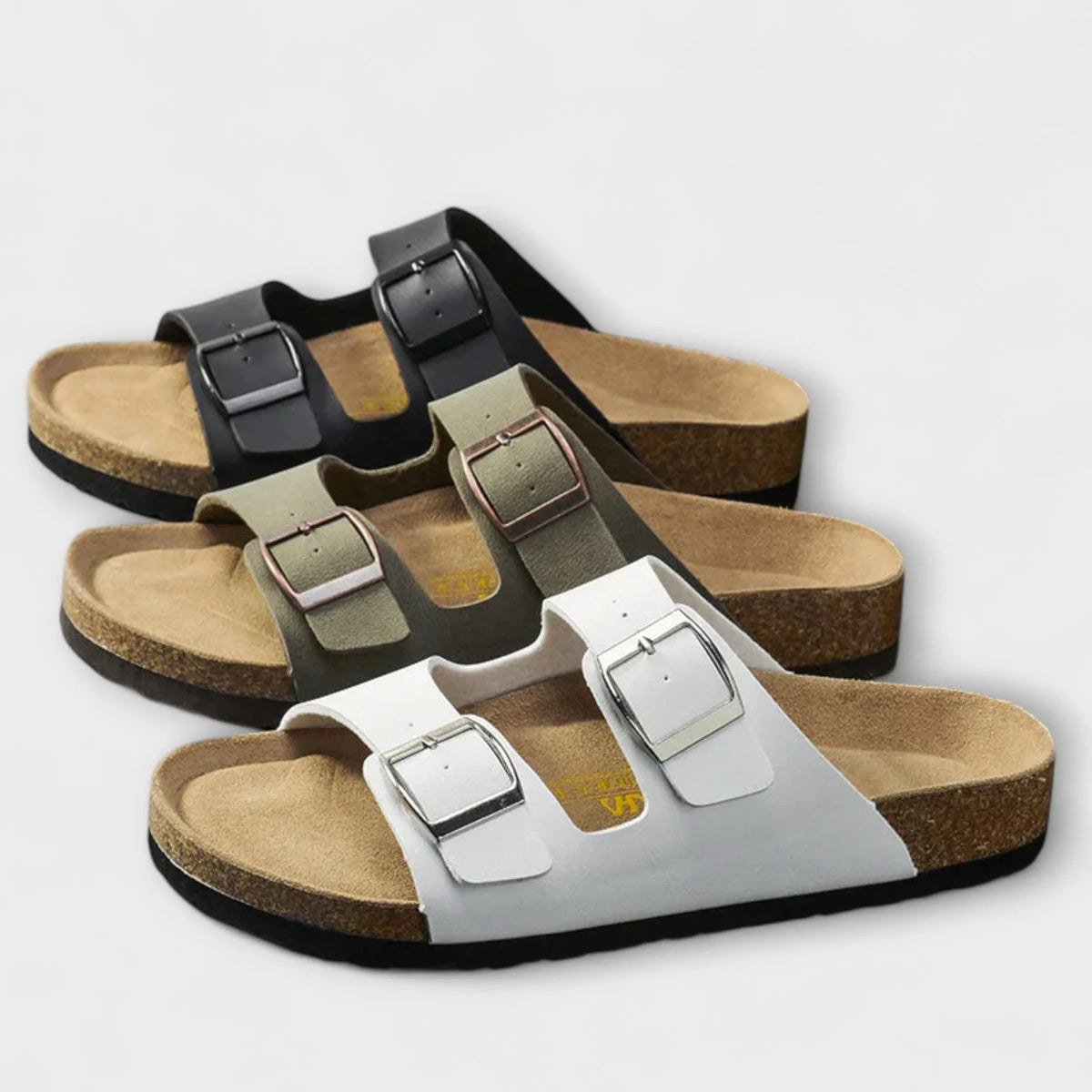 Jazmiel | Double-Buckle Cork Sandals