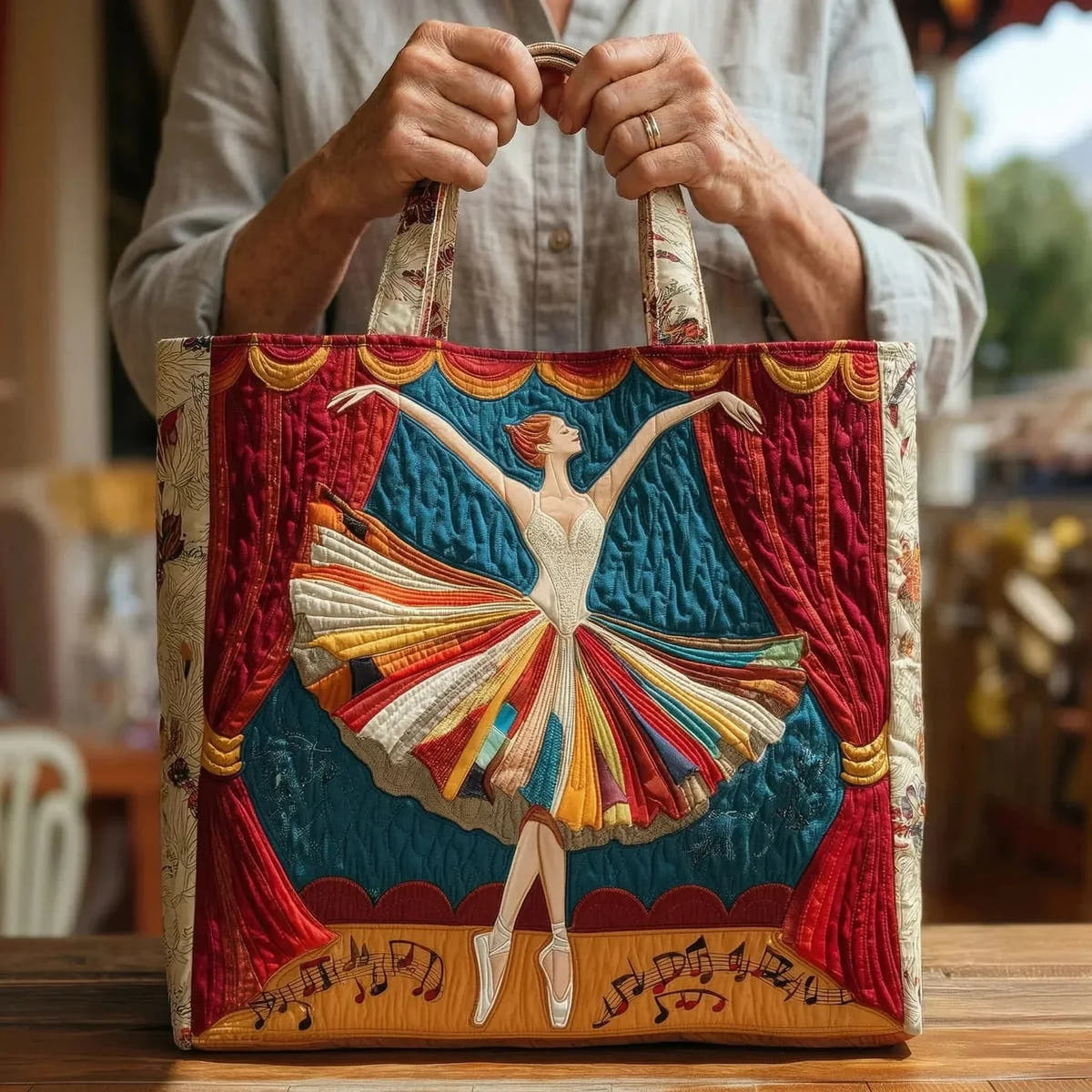 Jenna | Quilted Ballerina Tote Bag