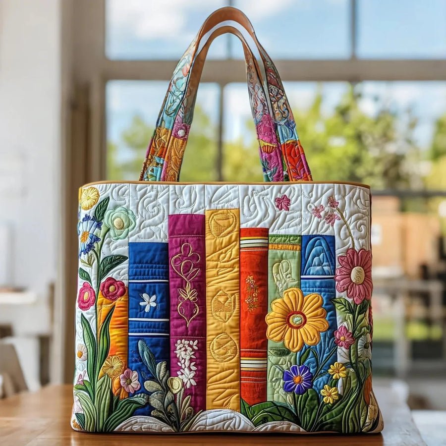 Joan | Quilted Floral Library Tote