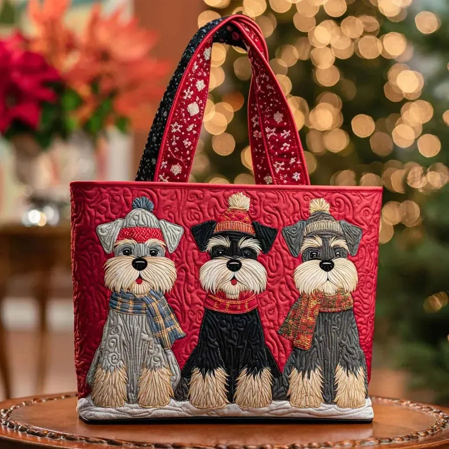 Joanna | Quilted Schnauzer Trio Tote