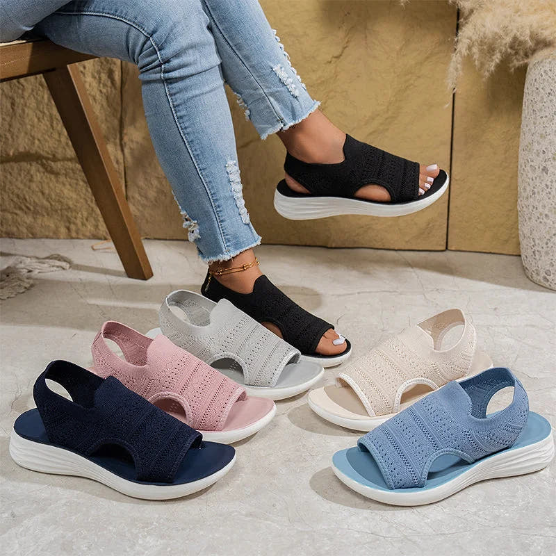 Joelle | Breathable Knit Platform Sandals