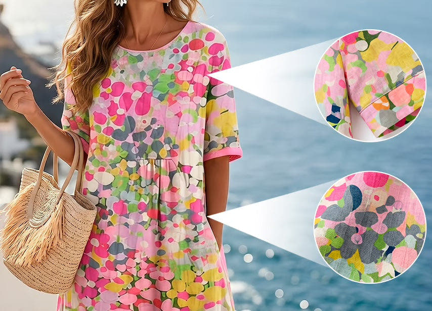 Julissa | Watercolor A-Line Pocket Dress