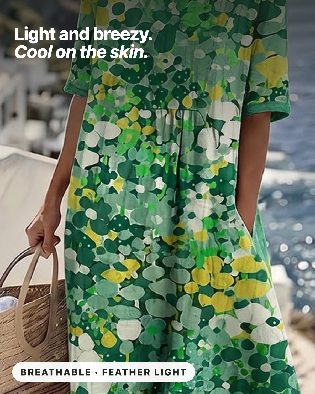 Julissa | Watercolor A-Line Pocket Dress