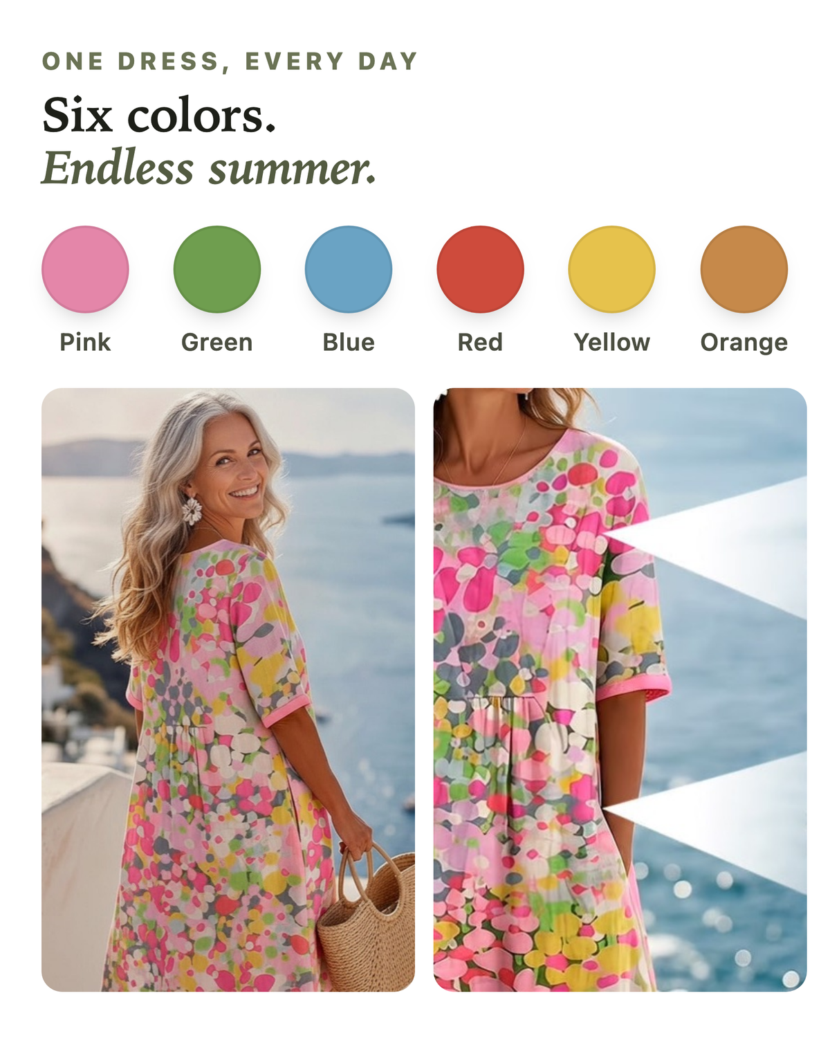 Julissa | Watercolor A-Line Pocket Dress
